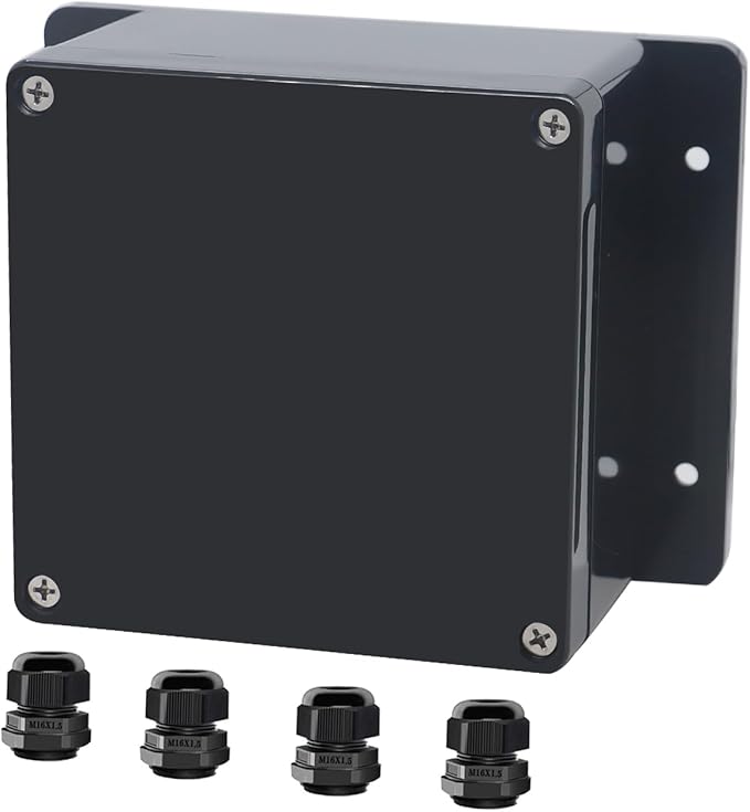 Project Box ABS Black Electrical Boxes IP65 Outdoor Waterproof Box Electronic by Raculety