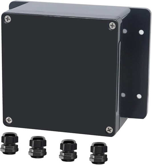 Project Box ABS Black Electrical Boxes IP65 Outdoor Waterproof Box Electronic by Raculety