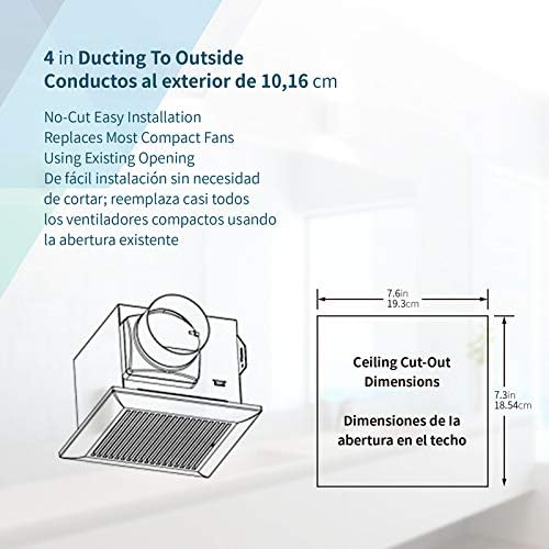 Tech Drive Very Quiet Bathroom Exhaust Fan - Image 4