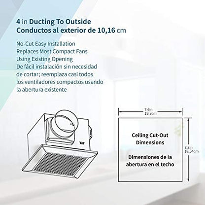 Tech Drive Very Quiet Bathroom Exhaust Fan - Image 4