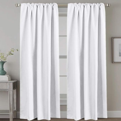 H.VERSAILTEX Back Tab White Curtains 102 Inch Long - Image 2
