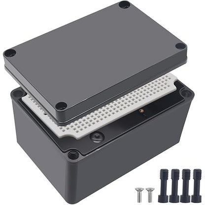 Junction Box, IP67 Waterproof ABS Black Project Box by Otdorpatio