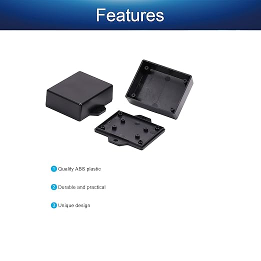 Fielect 2Pcs Project Box ABS Plastic Junction Box Universal Electrical Project - Image 3