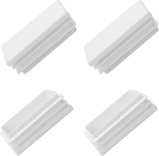 METALLIXITY Rectangle End Caps 4Pcs, Plastic Rectangle Tube Inserts Threaded by METALLIXITY