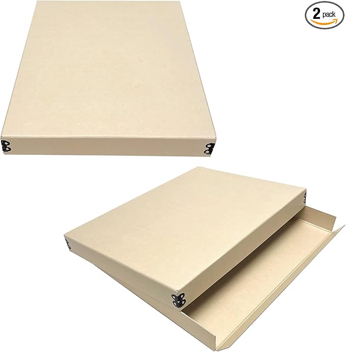 Lineco Museum Archival Storage Box, 11.75x15.25x1.5 in. Drop Front Design. by Lineco