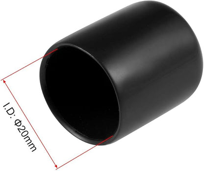 uxcell 20pcs Rubber End Caps 20mm ID Vinyl Round Tube Bolt Cap Cover Thread - Image 3