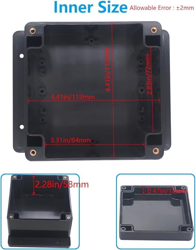 Project Box, Project Boxes Plastic Electric Project Case Junction Box Power Case - Image 5