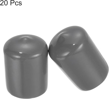 uxcell 20pcs Rubber End Caps 20mm ID Vinyl PVC Round Tube Bolt Cap Cover Screw - Image 2