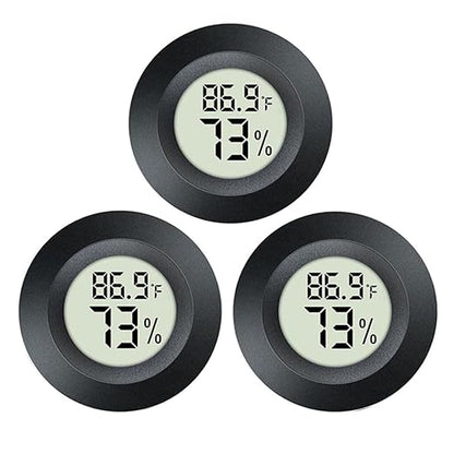 3 Pack Mini Hygrometer Thermometer Digital Humidity Meter Indoor/Outdoor by JEDEW