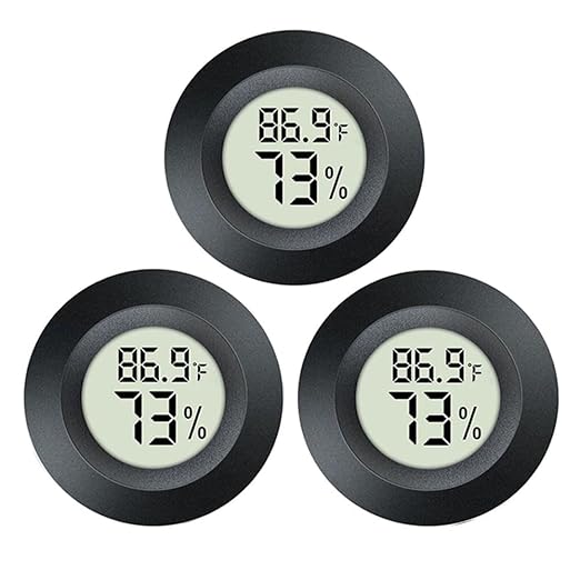 3 Pack Mini Hygrometer Thermometer Digital Humidity Meter Indoor/Outdoor by JEDEW