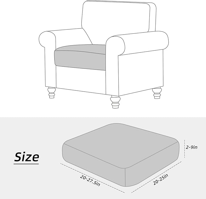Fuloon Waterproof Couch Cushion Covers, Stretch Replacement Sofa Seat Covers - Image 5