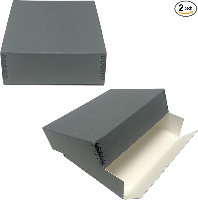 Lineco Museum Archival Storage Box, 9.25x11.75x3 in. Drop Front Design. by Lineco