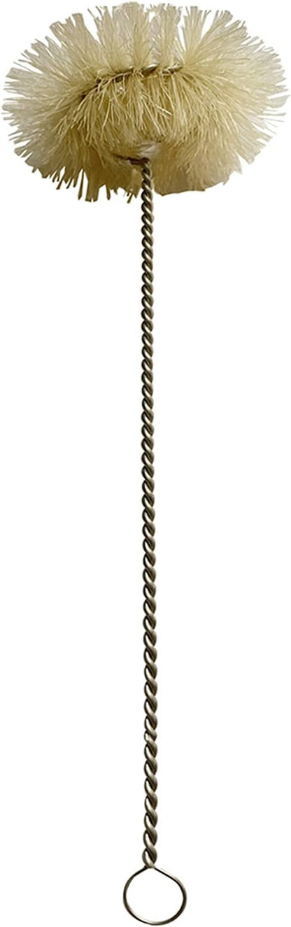 NewFerU Stainless Steel Soda Bottle Cleaning Brush in Natural Boar Bristle Wool by NewFerU