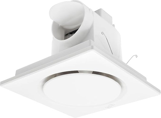 Bathroom Fan Ultra-Quiet Bathroom Ventilation, Exhaust Fan, 123CFM 0.7 Sones 40W by POWERENG