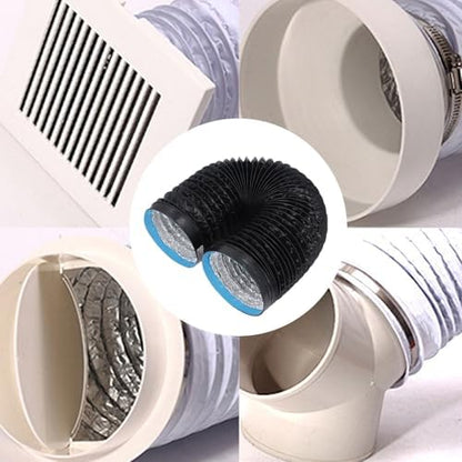 Jeanoko 1PCS 7"/ 6.56ft Dryer Vent Exhaust Hose, Flexible Aluminum Foil - Image 2