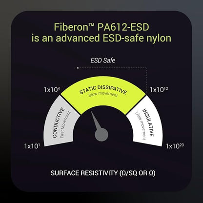 Polymaker Fiberon PA612-ESD 3D Printer Filament 1.75mm 0.5kg, ESD-Safe Carbon - Image 5