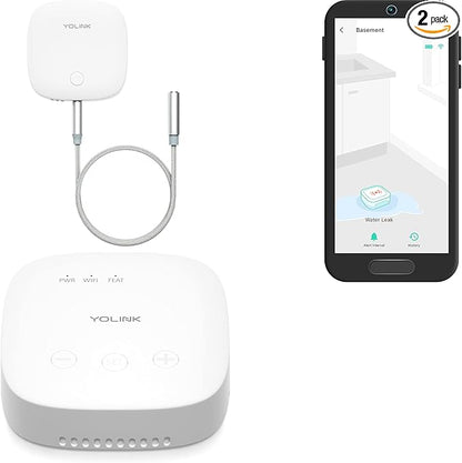 YoLink Water Leak Sensor 2, 1/4 Mile World's Longest Range Smart Home Water by YoLink