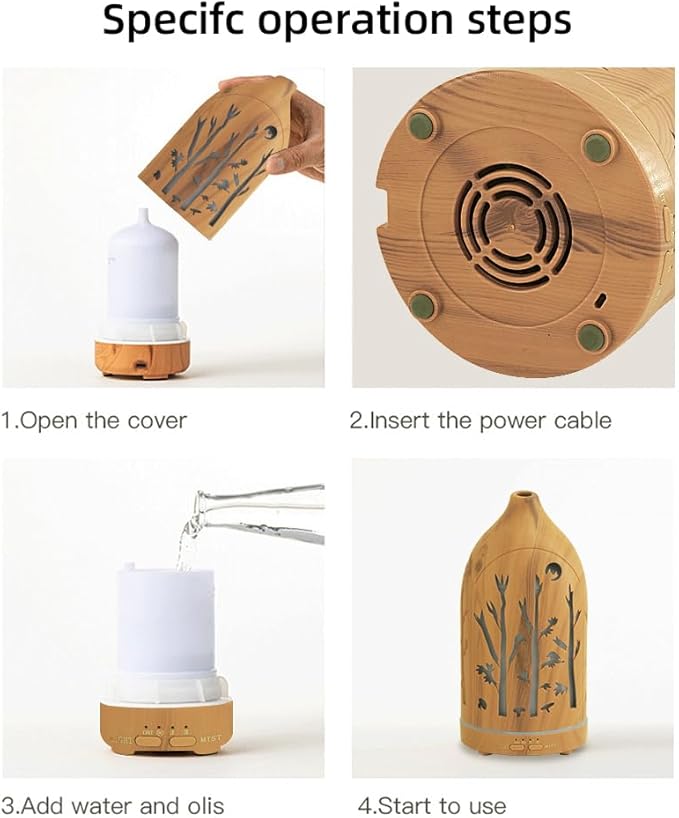 3 Essential Oil Diffuser Set, 7.1''x3.5'' Aromatherapy Diffusers, Desk - Image 7