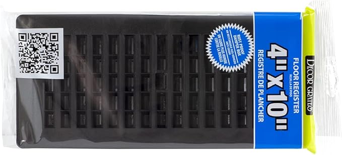 Decor Grates PL410-BLK 4-Inch by 10-Inch Plastic Floor Register - Image 8