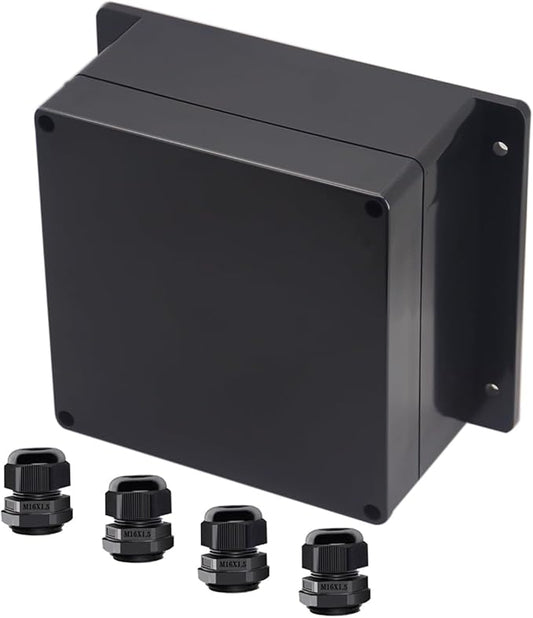 Project Box ABS Black Electrical Boxes IP65 Outdoor Waterproof Box Electronic by Raculety