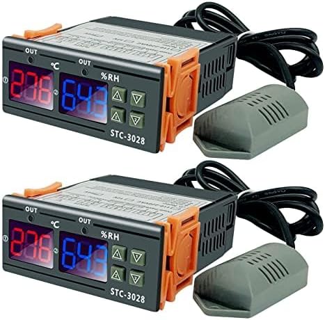 2Pcs All-Purpose Intelligent Digital Display Temperature and Humidity Controller by ArtisanCutdcvbny