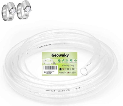 3/8’’ ID × 1/2’’ OD - 25 ft Clear Plastic Tubing BPA Free and Non-Toxic by ProfessionalBrand
