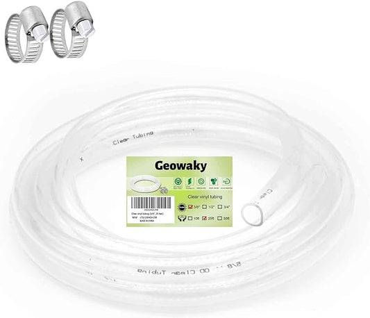 3/8’’ ID × 1/2’’ OD - 25 ft Clear Plastic Tubing BPA Free and Non-Toxic by ProfessionalBrand