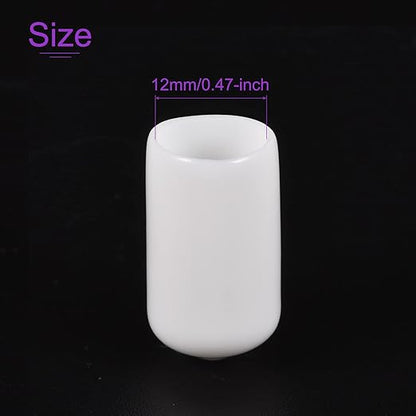 DMiotech 100 Pack 12mm ID White Screw Thread Protectors Rubber End Caps Bolt - Image 4