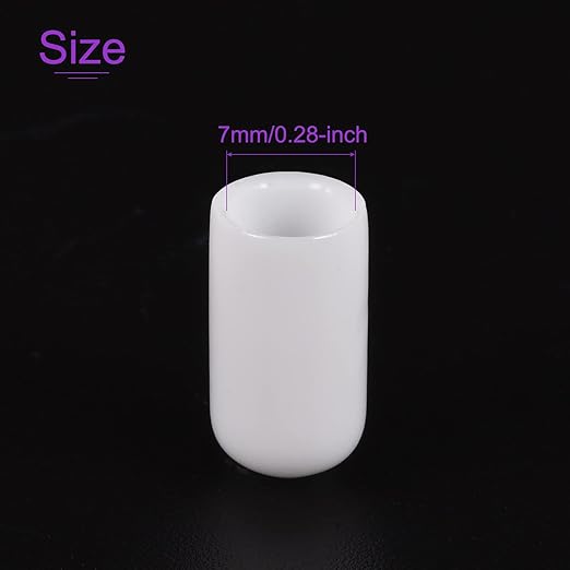 DMiotech 100 Pack 7mm ID White Screw Thread Protectors Rubber End Caps Bolt - Image 4