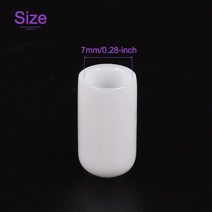 DMiotech 100 Pack 7mm ID White Screw Thread Protectors Rubber End Caps Bolt - Image 4