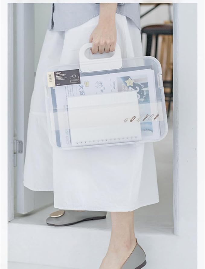 Portable File Box Clear Waterproof Document Storage Box - Image 5
