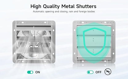 10Inch Shutter Exhaust Fan，Automatic Shutter - Image 6
