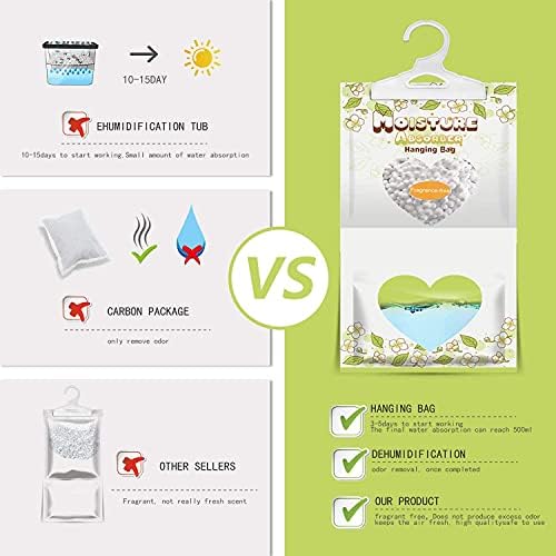 16 Pack Moisture Absorber Hanging Bags, 220g/Pack Fagrance Free Moisture Bag - Image 2