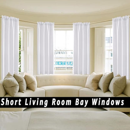 PANELSBURG White Short Curtain Panels - Image 4
