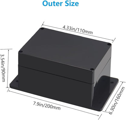 Project Box ABS Black Electrical Boxes IP67 Outdoor Waterproof Junction Box - Image 2