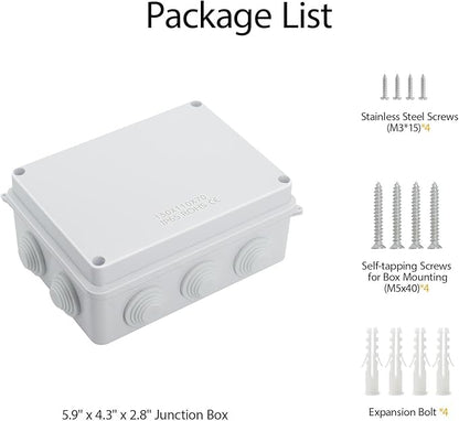 LeMotech ABS Plastic Dustproof Waterproof IP65 Junction Box Universal - Image 9