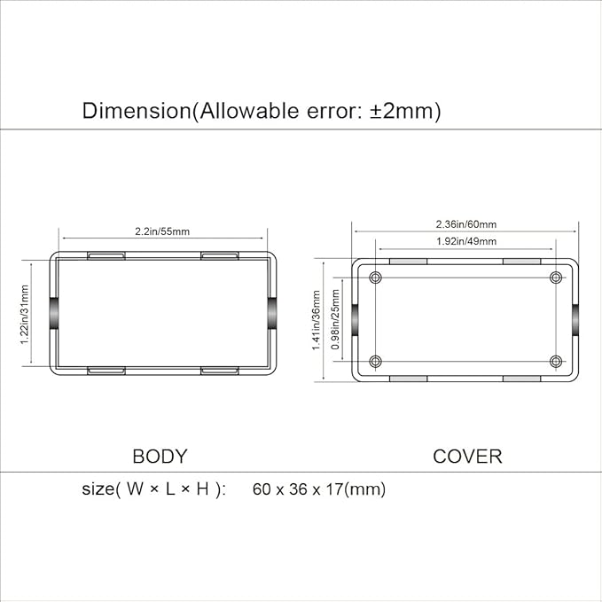 LeMotech Project Box 10 Pieces ABS Plastic Electrical Project Case Small - Image 7