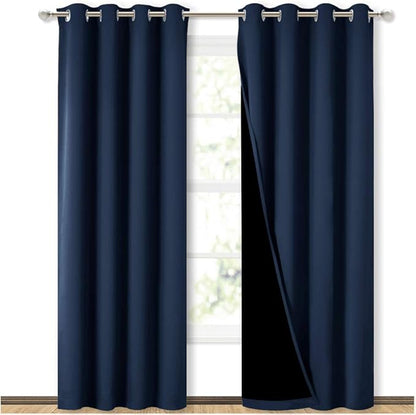 NICETOWN 100% Blackout Curtain Set, Thermal Insulated & Energy Efficiency by NICETOWN