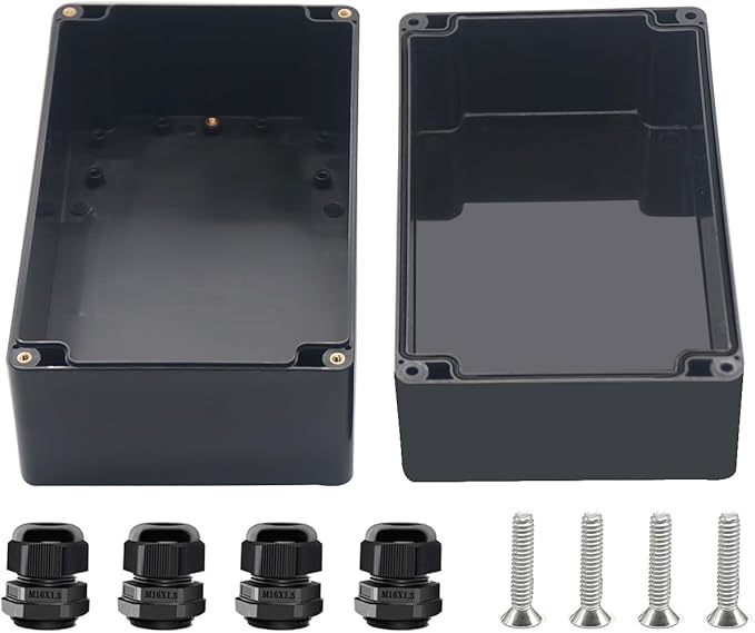 Project Box ABS Black Electrical Boxes IP67 Outdoor Waterproof box Electronic by Otdorpatio
