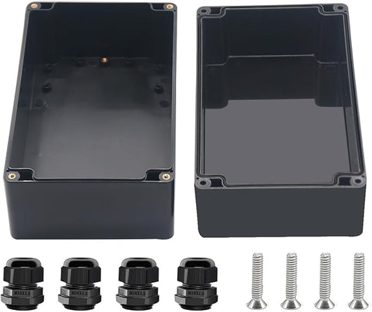 Project Box ABS Black Electrical Boxes IP67 Outdoor Waterproof box Electronic by Otdorpatio