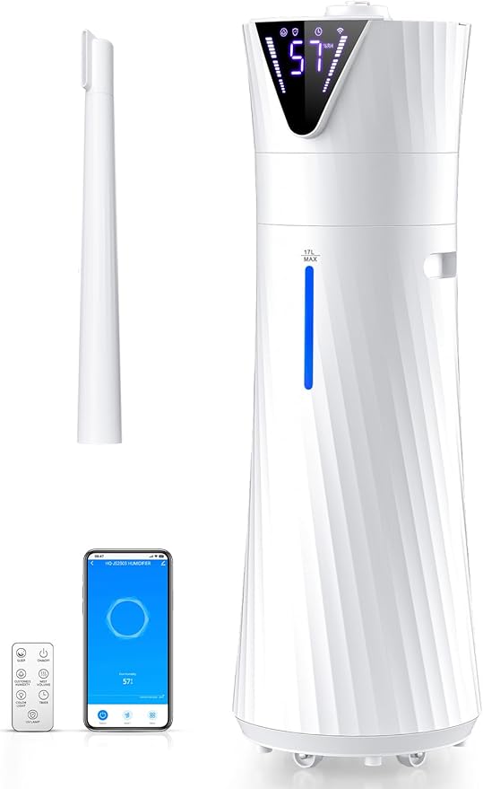 17L/4.5Gal Humidifier Large Room, Smart Quiet Ultrasonic Cool Mist Humidifiers by MONISEN