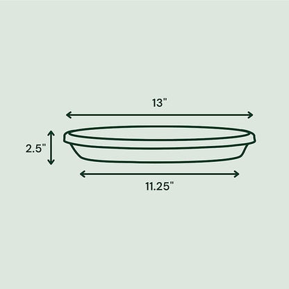 Bloem Terra Resin Saucer Tray: 11.25" Bottom Width - Image 2