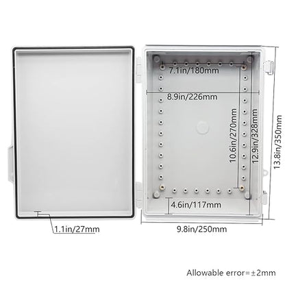 Zulkit Junction Box, IP67 Waterproof Electrical Box Hinged Cover Stainless - Image 5