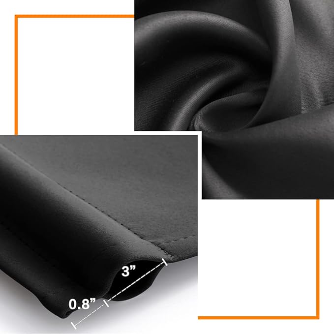 PANELSBURG Black Curtains 42 Inch Length, Short Blackout Curtains - Image 7