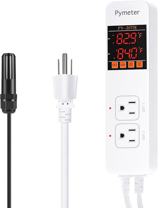 Humidity and Temperature Controller Humidistat by Pymeter
