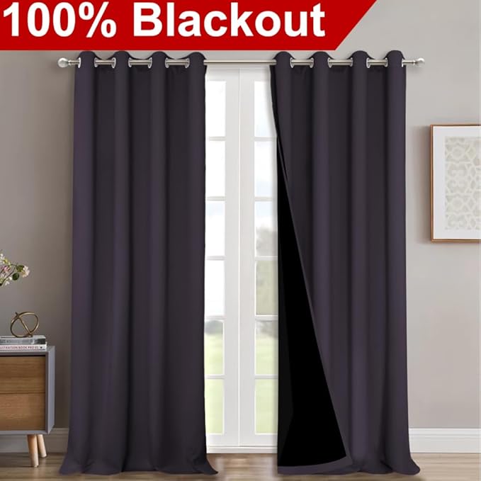 NICETOWN 100% Blackout Blinds, Laundry Room Decor Window Treatment Curtains - Image 2