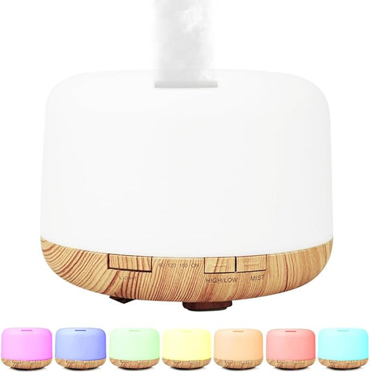500ml Premium Essential Oil Diffuser, Quiet 4-in-1 Ultrasonic Aromatherapy by Unknown