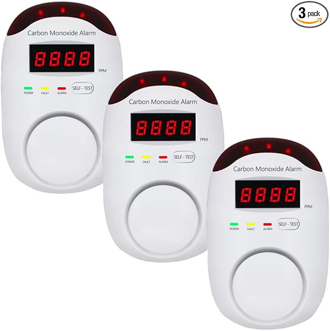 Carbon Monoxide Detectors, WESHLGD Plug-in CO Detector Alarm Monitor by WESHLGD