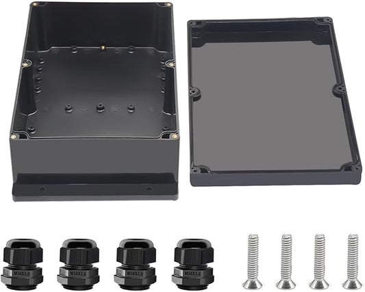 Project Box ABS Black Electrical Boxes IP67 Outdoor Waterproof Junction Box by Otdorpatio