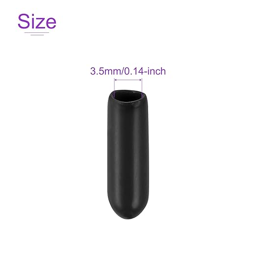 DMiotech 20 Pack 1/8" ID Black Screw Thread Protectors Rubber End Caps Bolt - Image 4